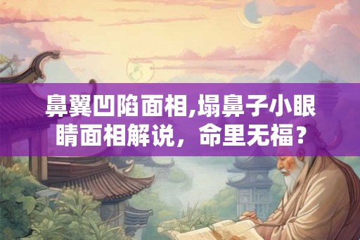 鼻翼凹陷面相,塌鼻子小眼睛面相解说，命里无福？