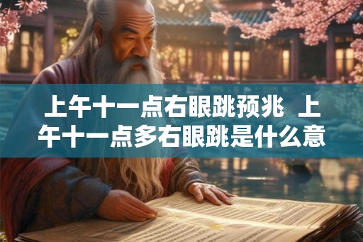 上午十一点右眼跳预兆  上午十一点多右眼跳是什么意思