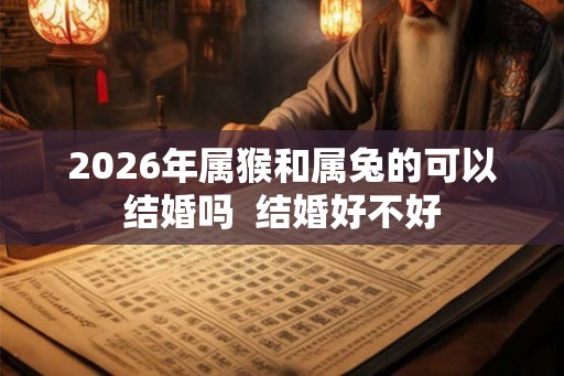 2026年属猴和属兔的可以结婚吗  结婚好不好