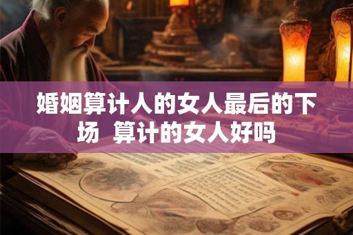 婚姻算计人的女人最后的下场  算计的女人好吗