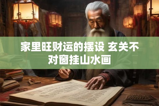 家里旺财运的摆设 玄关不对窗挂山水画
