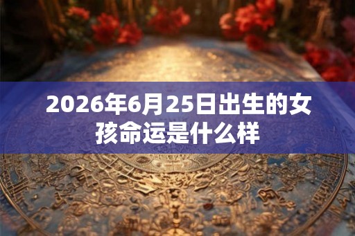2026年6月25日出生的女孩命运是什么样