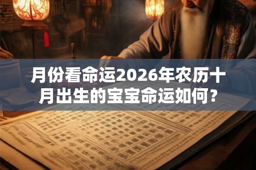 月份看命运2026年农历十月出生的宝宝命运如何？
