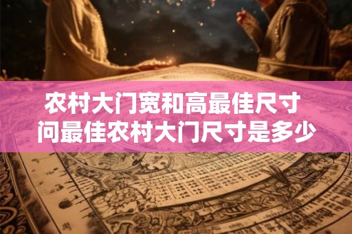 农村大门宽和高最佳尺寸 问最佳农村大门尺寸是多少