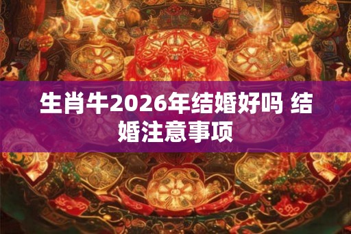 生肖牛2026年结婚好吗 结婚注意事项