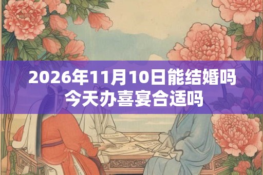 2026年11月10日能结婚吗 今天办喜宴合适吗