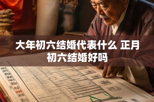 大年初六结婚代表什么 正月初六结婚好吗