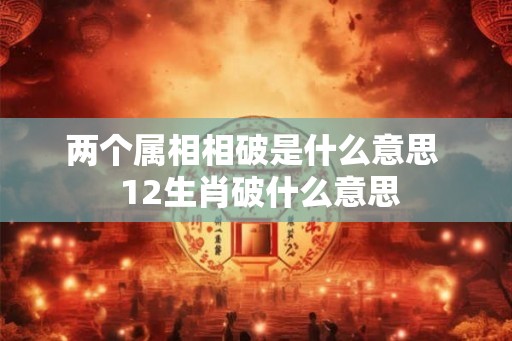 两个属相相破是什么意思  12生肖破什么意思