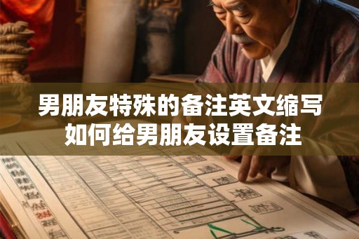 男朋友特殊的备注英文缩写 如何给男朋友设置备注