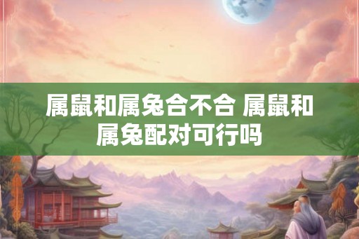 属鼠和属兔合不合 属鼠和属兔配对可行吗