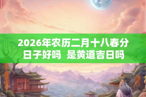 2026年农历二月十八春分日子好吗  是黄道吉日吗