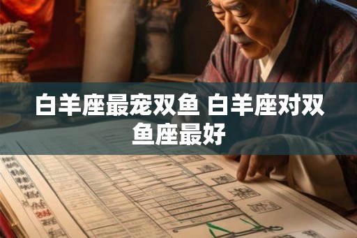 白羊座最宠双鱼 白羊座对双鱼座最好