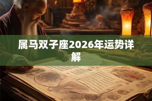属马双子座2026年运势详解