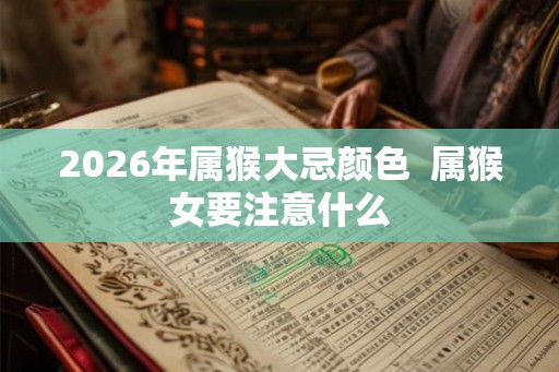 2026年属猴大忌颜色  属猴女要注意什么