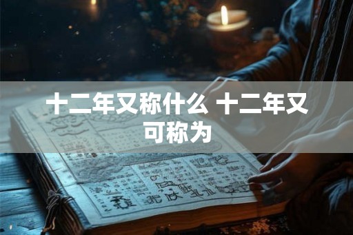 十二年又称什么 十二年又可称为
