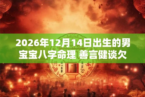 2026年12月14日出生的男宝宝八字命理 善言健谈欠缺沉着