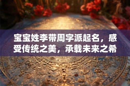 宝宝姓李带周字派起名，感受传统之美，承载未来之希望