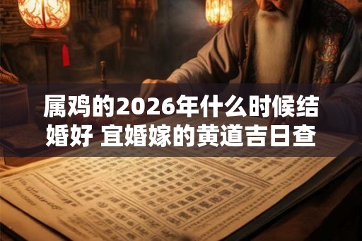 属鸡的2026年什么时候结婚好 宜婚嫁的黄道吉日查询