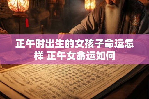 正午时出生的女孩子命运怎样 正午女命运如何 正午时出生的女孩子命运怎样 正午女命运如何