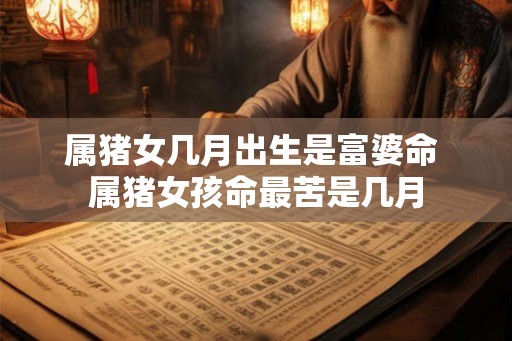 属猪女几月出生是富婆命 属猪女孩命最苦是几月