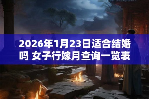 2026年1月23日适合结婚吗 女子行嫁月查询一览表 2026年1月23日适合结婚吗 女子行嫁月查询一览表