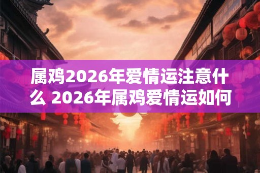 属鸡2026年爱情运注意什么 2026年属鸡爱情运如何