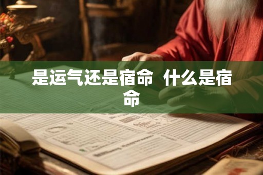 是运气还是宿命  什么是宿命