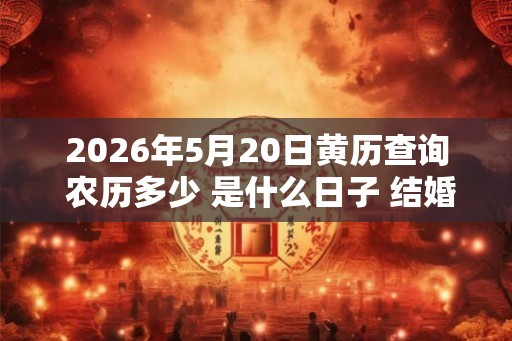 2026年5月20日黄历查询 农历多少 是什么日子 结婚吉时