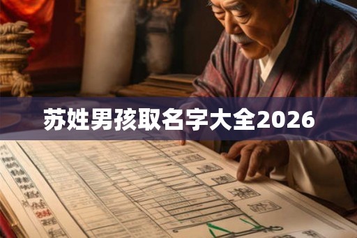 苏姓男孩取名字大全2026