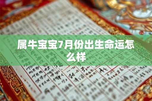 属牛宝宝7月份出生命运怎么样