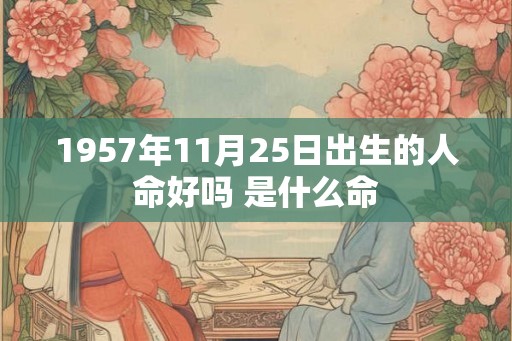 1957年11月25日出生的人命好吗 是什么命