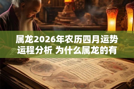属龙2026年农历四月运势运程分析 为什么属龙的有二婚命