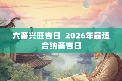 六畜兴旺吉日  2026年最适合纳畜吉日