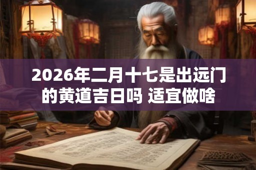 2026年二月十七是出远门的黄道吉日吗 适宜做啥