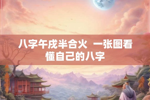 八字午戌半合火  一张图看懂自己的八字