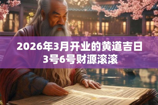 2026年3月开业的黄道吉日 3号6号财源滚滚 2026年3月开业的黄道吉日 3号6号财源滚滚
