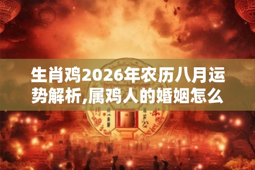 生肖鸡2026年农历八月运势解析,属鸡人的婚姻怎么样? 生肖鸡2026年农历八月运势解析,属鸡人的婚姻怎么样?