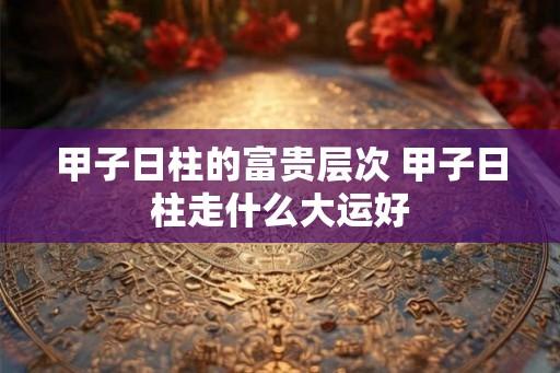 甲子日柱的富贵层次 甲子日柱走什么大运好