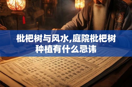 枇杷树与风水,庭院枇杷树种植有什么忌讳