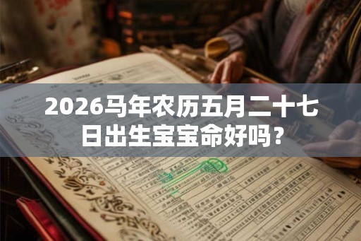 2026马年农历五月二十七日出生宝宝命好吗？