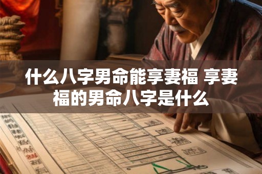 什么八字男命能享妻福 享妻福的男命八字是什么