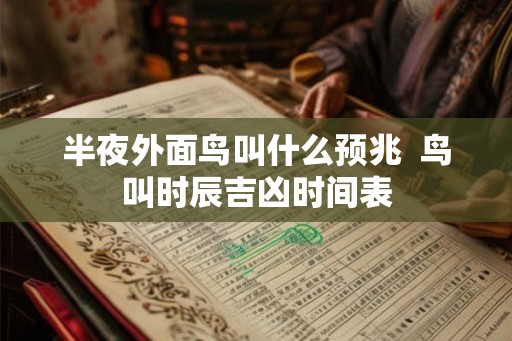 半夜外面鸟叫什么预兆  鸟叫时辰吉凶时间表