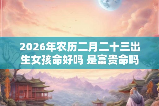 2026年农历二月二十三出生女孩命好吗 是富贵命吗 2026年农历二月二十三出生女孩命好吗 是富贵命吗
