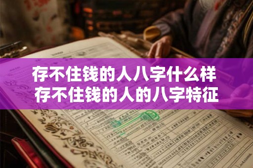 存不住钱的人八字什么样 存不住钱的人的八字特征