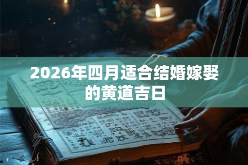 2026年四月适合结婚嫁娶的黄道吉日