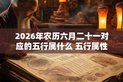 2026年农历六月二十一对应的五行属什么 五行属性查询 2026年农历六月二十一对应的五行属什么 五行属性查询