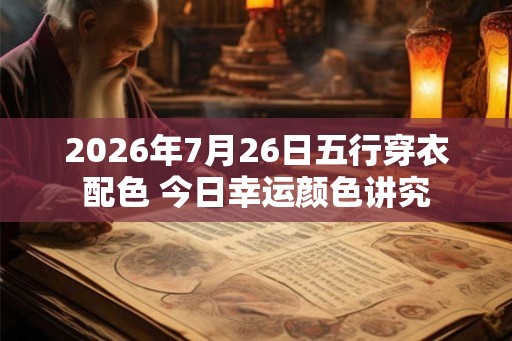 2026年7月26日五行穿衣配色 今日幸运颜色讲究