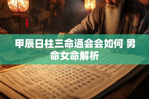 甲辰日柱三命通会会如何 男命女命解析