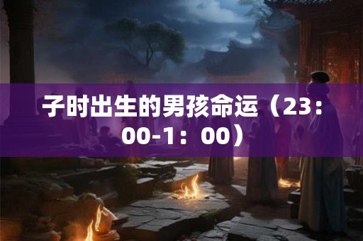 子时出生的男孩命运（23：00-1：00）