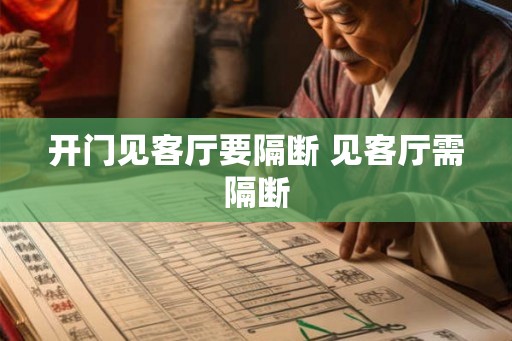 开门见客厅要隔断 见客厅需隔断